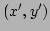 $(x',y')$