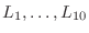 $L_1,\ldots,L_{10}$